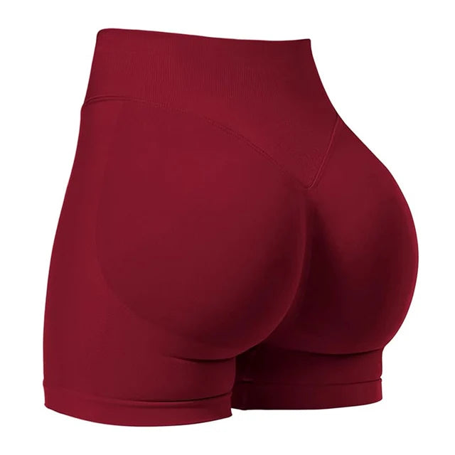 4.5" Seamless Gym Shorts – High-Stretch Scrunch Booty Yoga & Biker Shorts with Ribbed Waistband