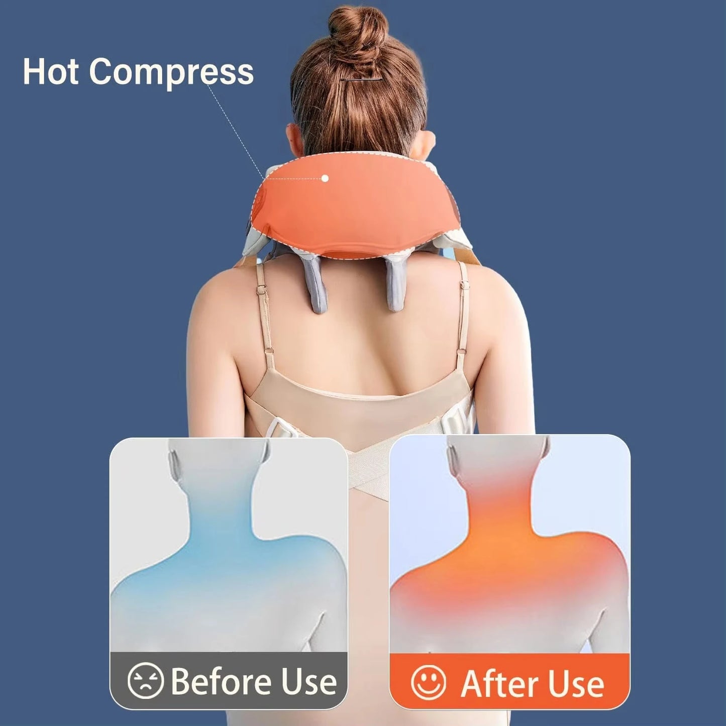 Tuhopeta 6D Neck & Shoulder Massager – Deep Tissue Shiatsu with Kneading & Squeeze Function for Trapezius and Back Muscles