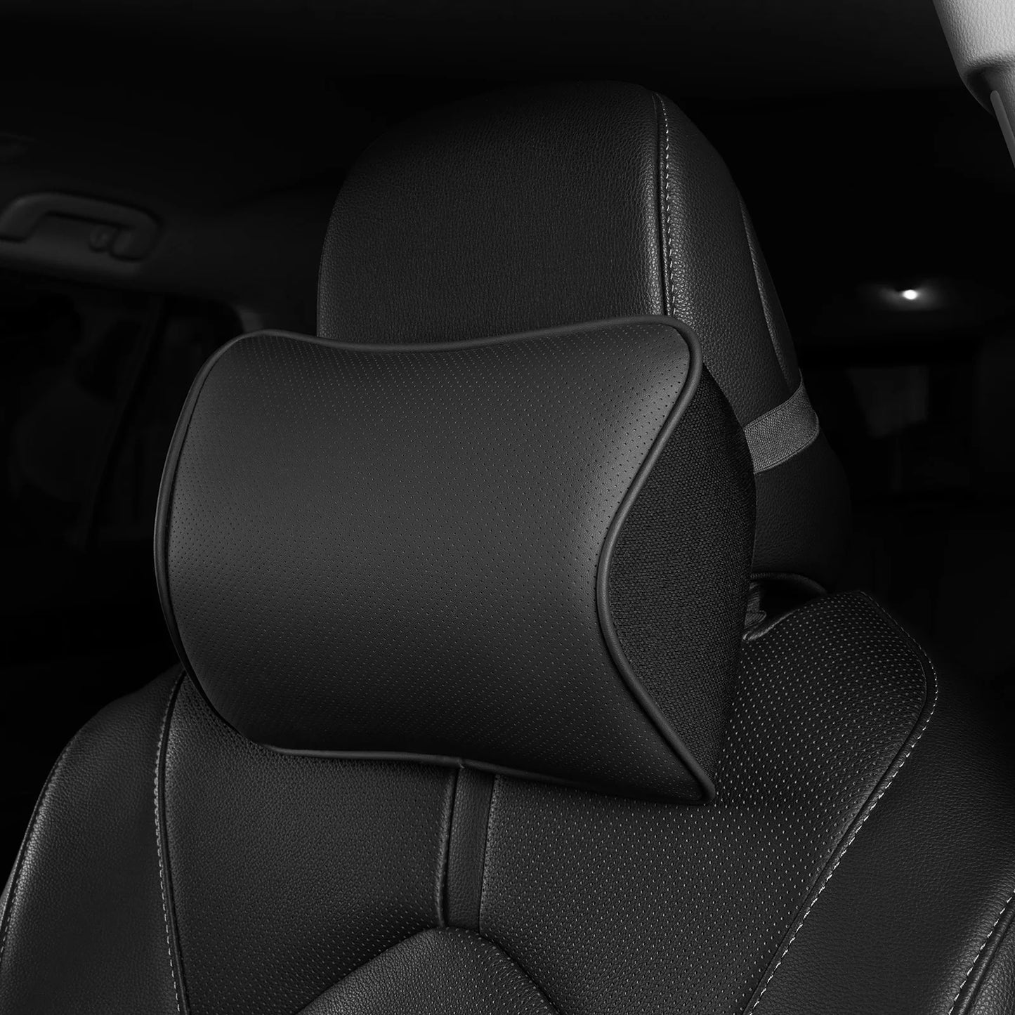 Memory Foam Car Neck Pillow – Adjustable Headrest Support for Comfortable Driving