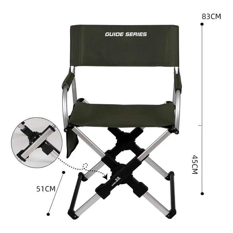 Portable Folding Camping Chair – Heavy-Duty Aluminum Alloy Frame for Fishing, Hiking & Outdoor Use