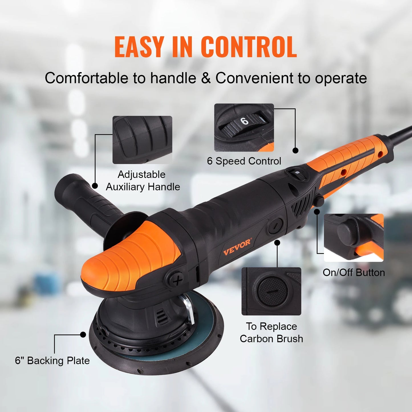 π SucceBuy 6-Inch Electric Dual Action Car Buffer & Polisher Kit
Variable Speed | Random Orbital | Detachable Handle | Waxing & Polishing Kit