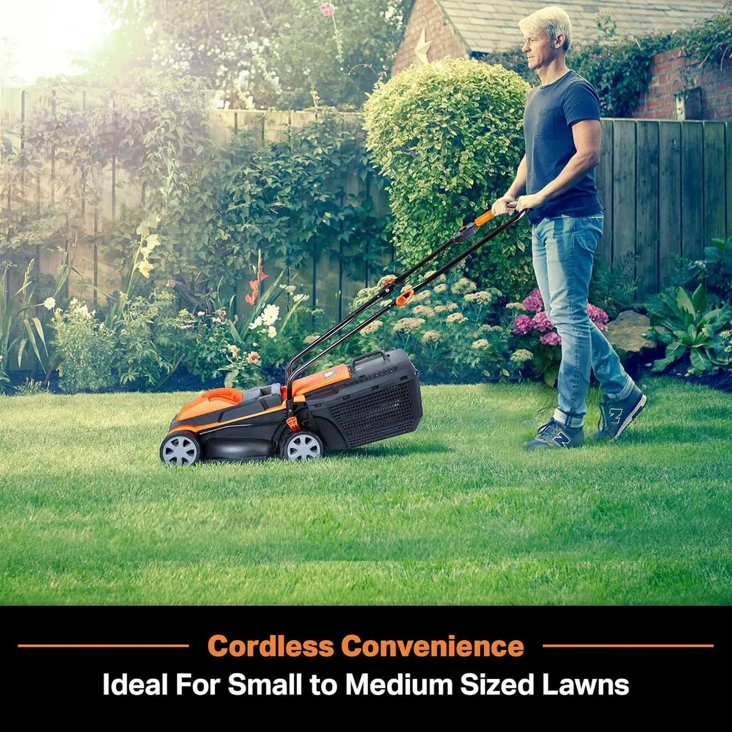 24V Max 13" Cordless Lawn Mower & Leaf Blower Combo – Includes 2x 4.0Ah Batteries & Charger