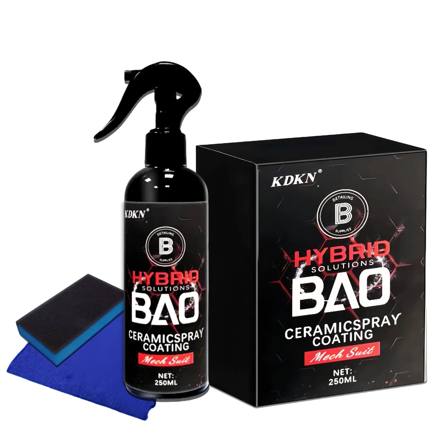 Ceramic Coating Spray – Quick Wax Polish & Waterless Wash for Cars | Hydrophobic Top Coat & Paint Sealant