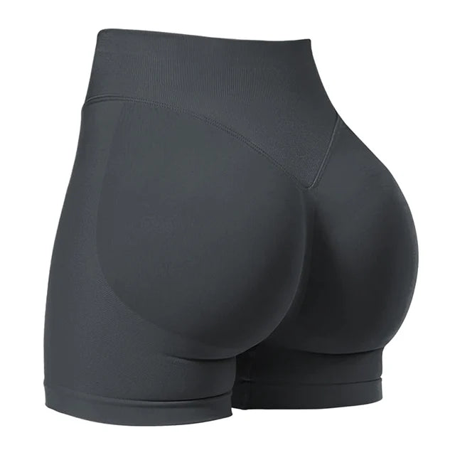 4.5" Seamless Gym Shorts – High-Stretch Scrunch Booty Yoga & Biker Shorts with Ribbed Waistband