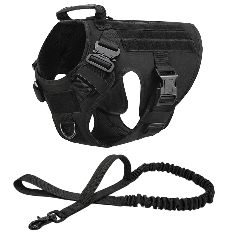 Tactical Dog Harness and Leash Set – Military Training Vest for German Shepherd, Golden Retriever & All Breeds
