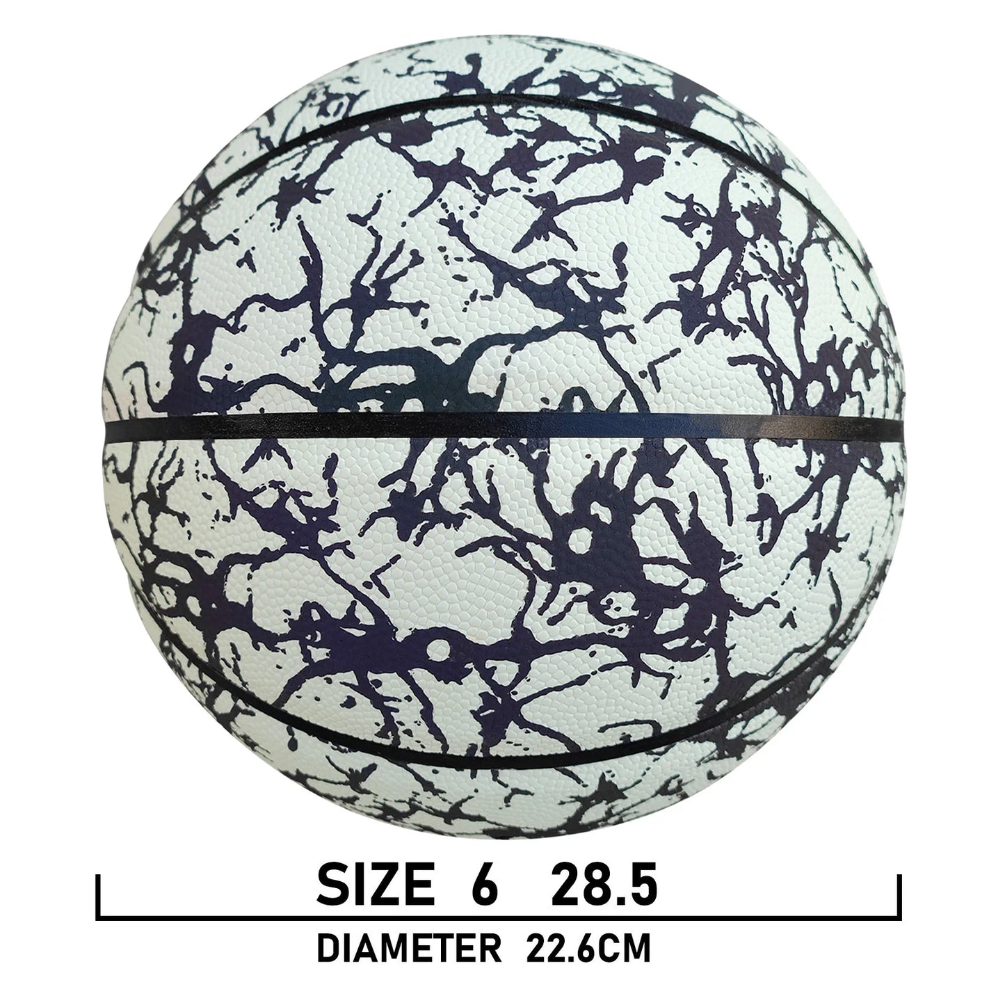 Glow-in-the-Dark Luminous Leather Basketball – Green Light-Up Night Ball for Indoor & Outdoor Play