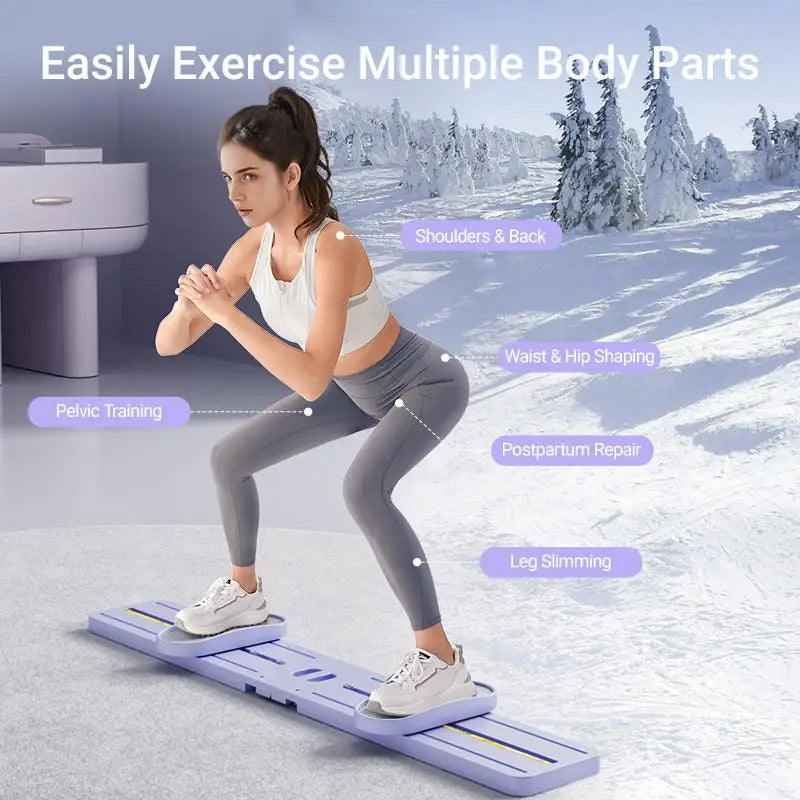 Foldable 3-in-1 Ski Trainer – Leg, Pelvic & Hip Strengthening Home Gym Equipment for Postpartum Women