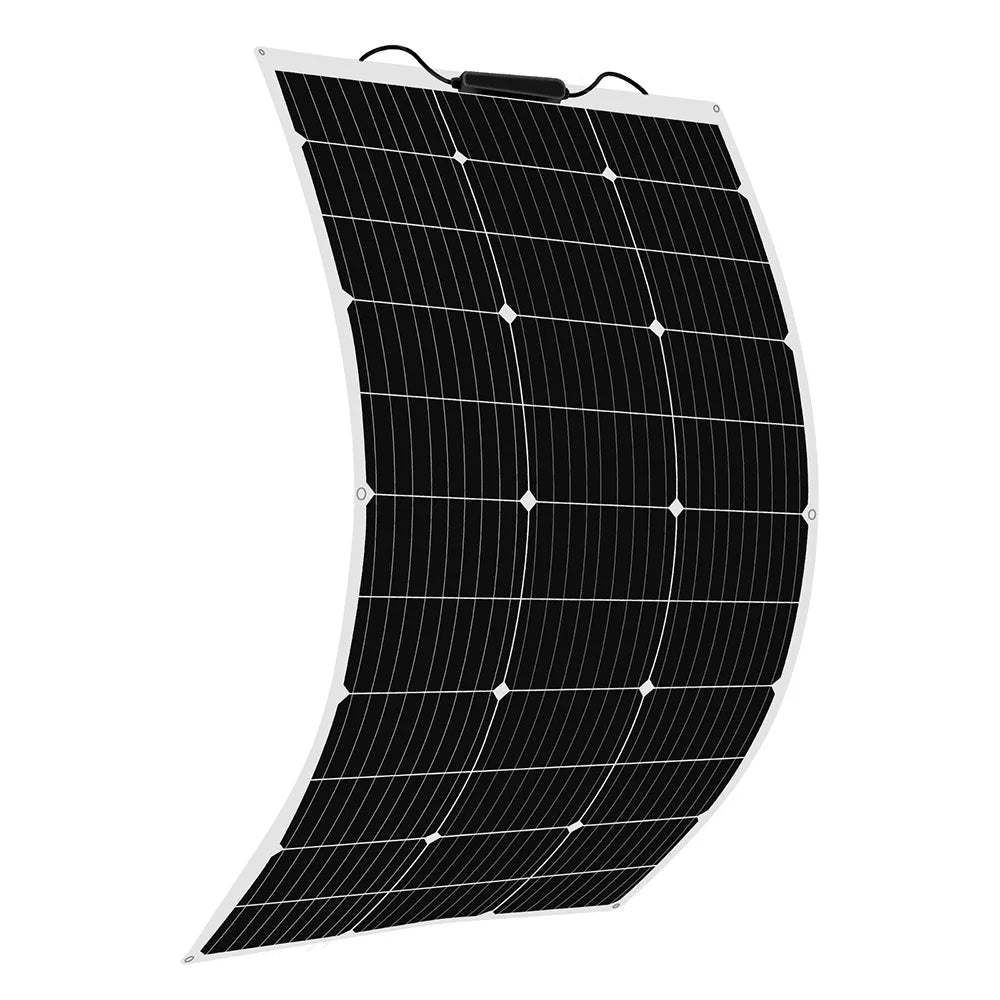 Flexible Solar Panel Kit – 100W/200W/300W High-Efficiency 12V/24V Battery Charger for RV, Boat, Camping & Off-Grid Use