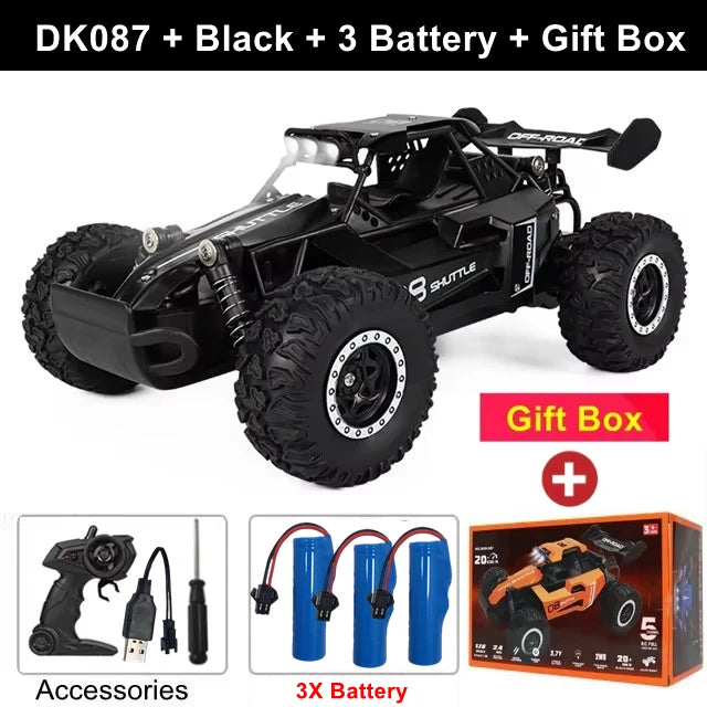 1:16 Remote Control Drift Racing Car – 2.4G Off-Road High-Speed Alloy RC Truck with LED Lights, Climbing Vehicle Toy for Kids