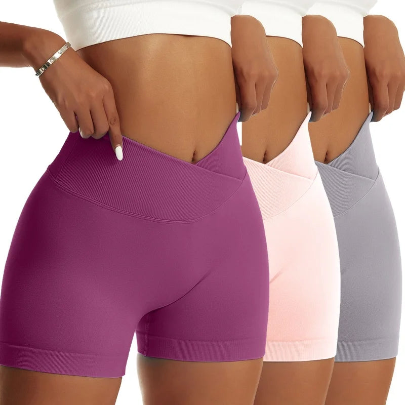 3-Pack Women’s High-Waist Scrunch Butt Yoga Shorts – Peach-Lift Design, Breathable & Stretchy Biker Workout Set