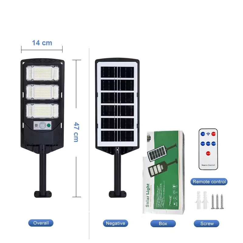 💡 500,000LM Solar LED Street Light – Ultra Bright Outdoor Motion Sensor Lamp