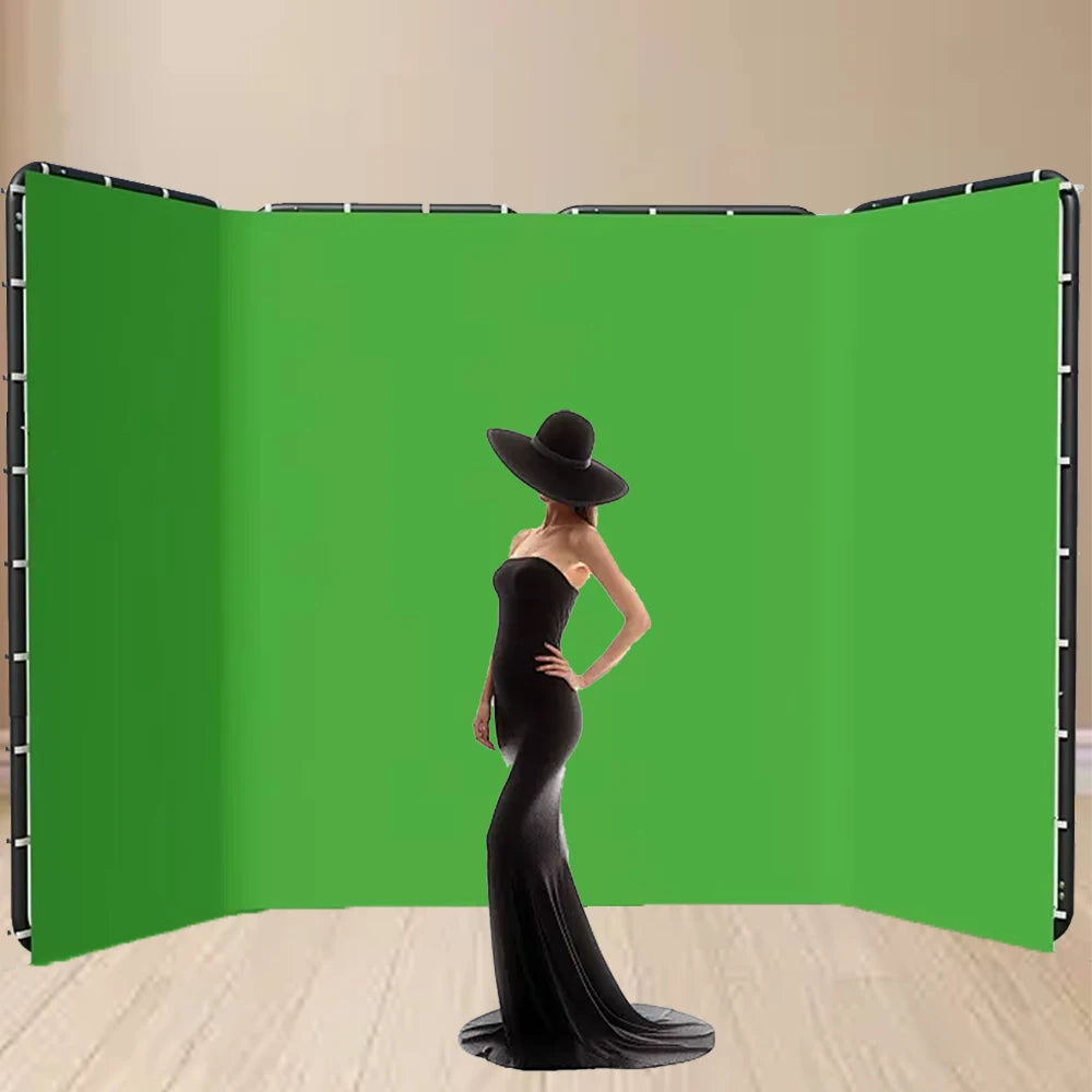 šø SH 2.4x4M Photography Background Stand with Green Screen ā Studio-Grade Backdrop Support Kit