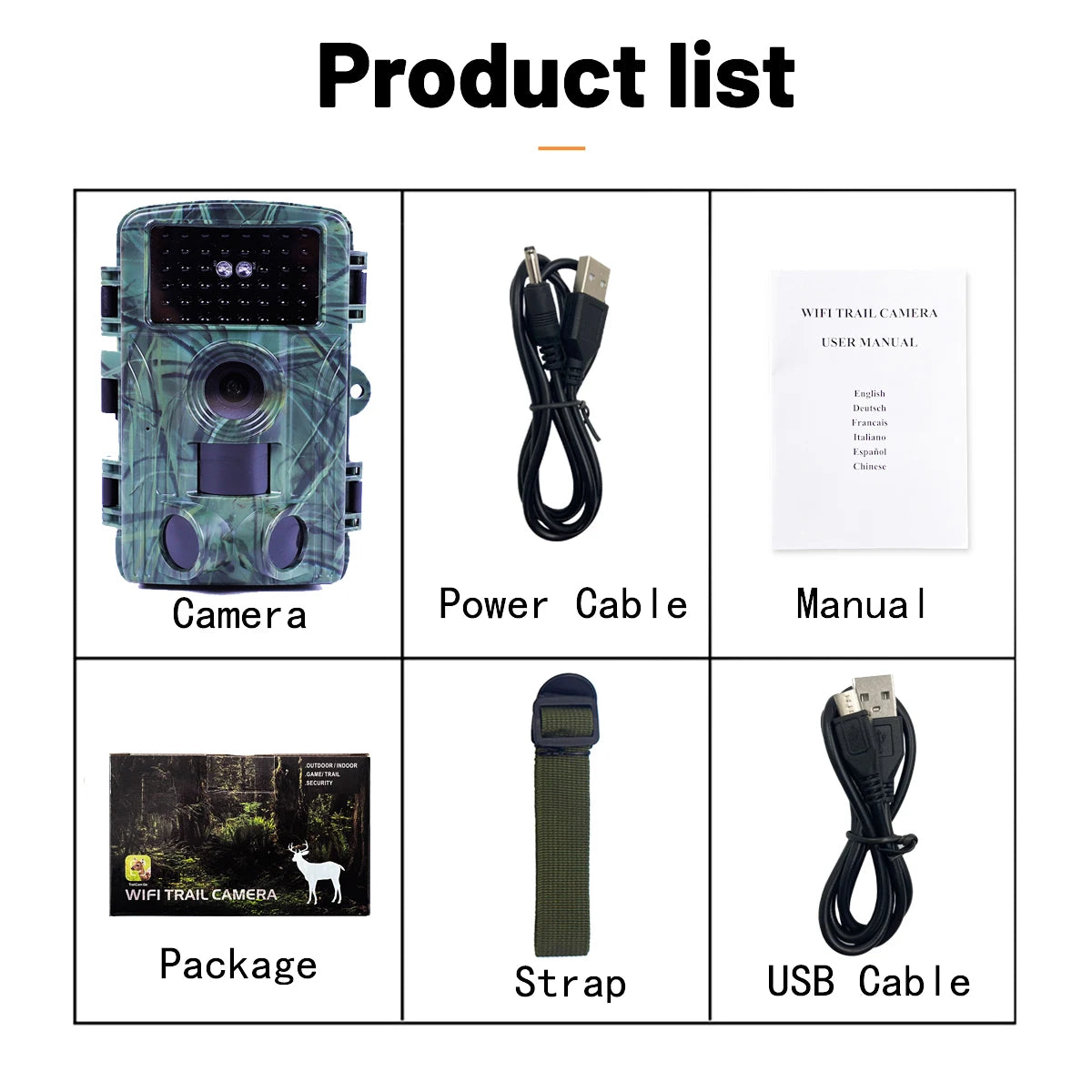4K Wildlife Trail Camera – 60MP/30MP, WiFi Live Stream, Night Vision, Waterproof Outdoor Hunting & Photo Trap Cam