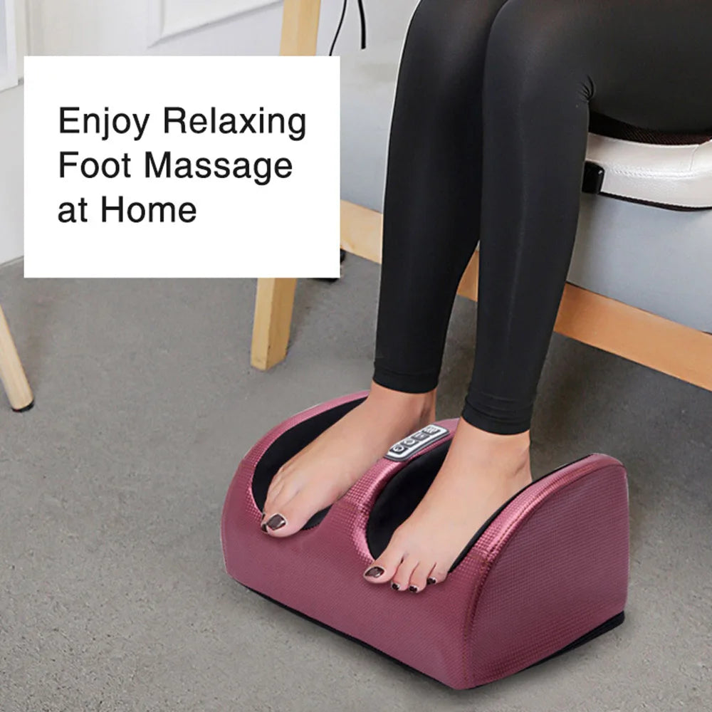 Electric Shiatsu Foot Massager with Heat – Kneading Rollers & Compression Therapy for Pain Relief & Relaxation