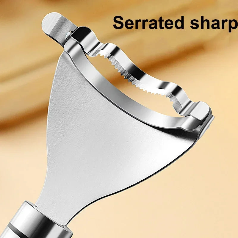 Effortless Corn Prep: Stainless Steel Corn Stripper with Serrated Blade