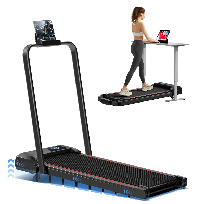 UMAY Under-Desk Walking Pad – Incline Treadmill with LED Display & Diamond Belt for Home or Office
