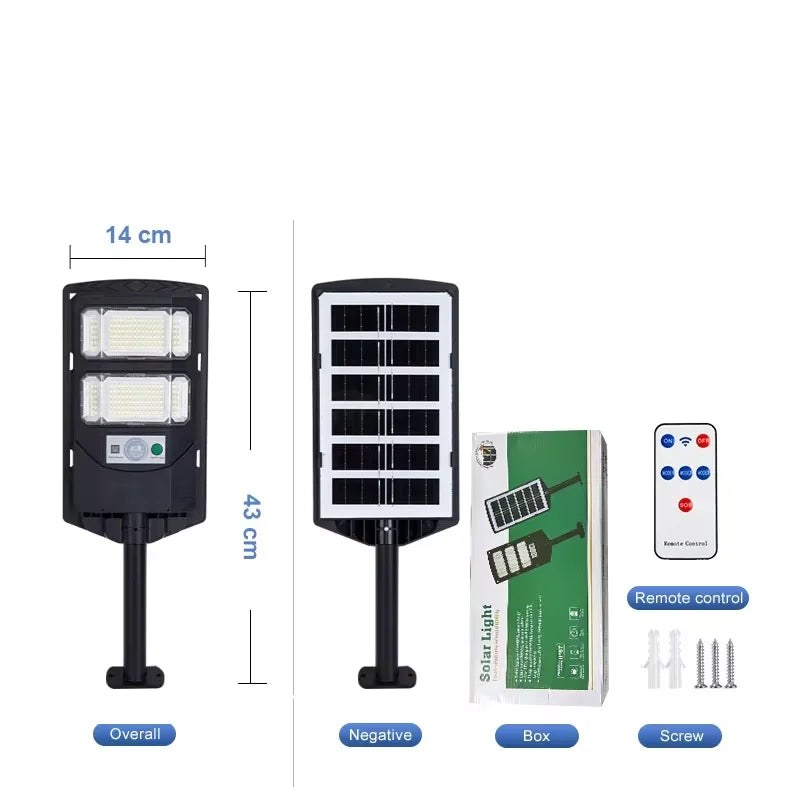 💡 500,000LM Solar LED Street Light – Ultra Bright Outdoor Motion Sensor Lamp