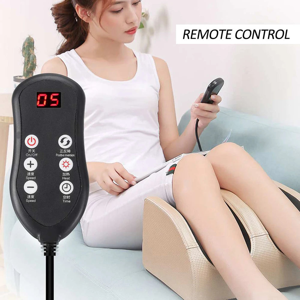Electric Shiatsu Foot Massager with Heat – Kneading Rollers & Compression Therapy for Pain Relief & Relaxation