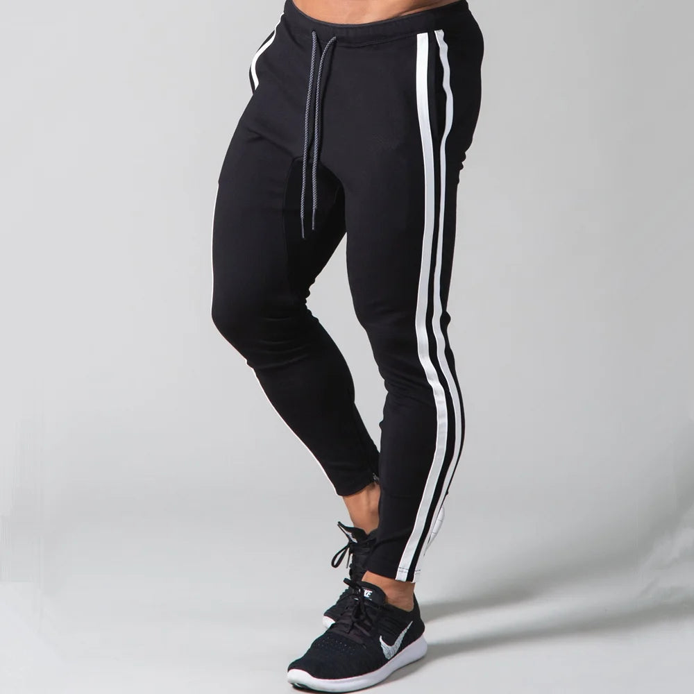 Men’s Skinny Jogger Sweatpants – Cotton Fitness Track Pants for Running & Training