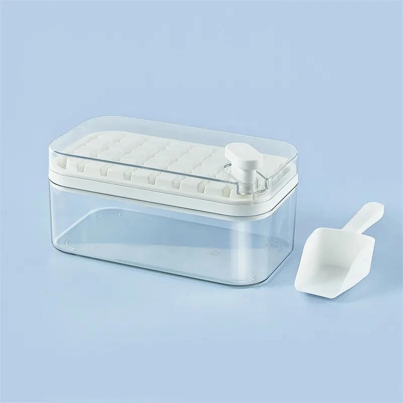 One-Touch Ice Tray with Lid – Easy-Release, Large Capacity & Food-Grade Safe