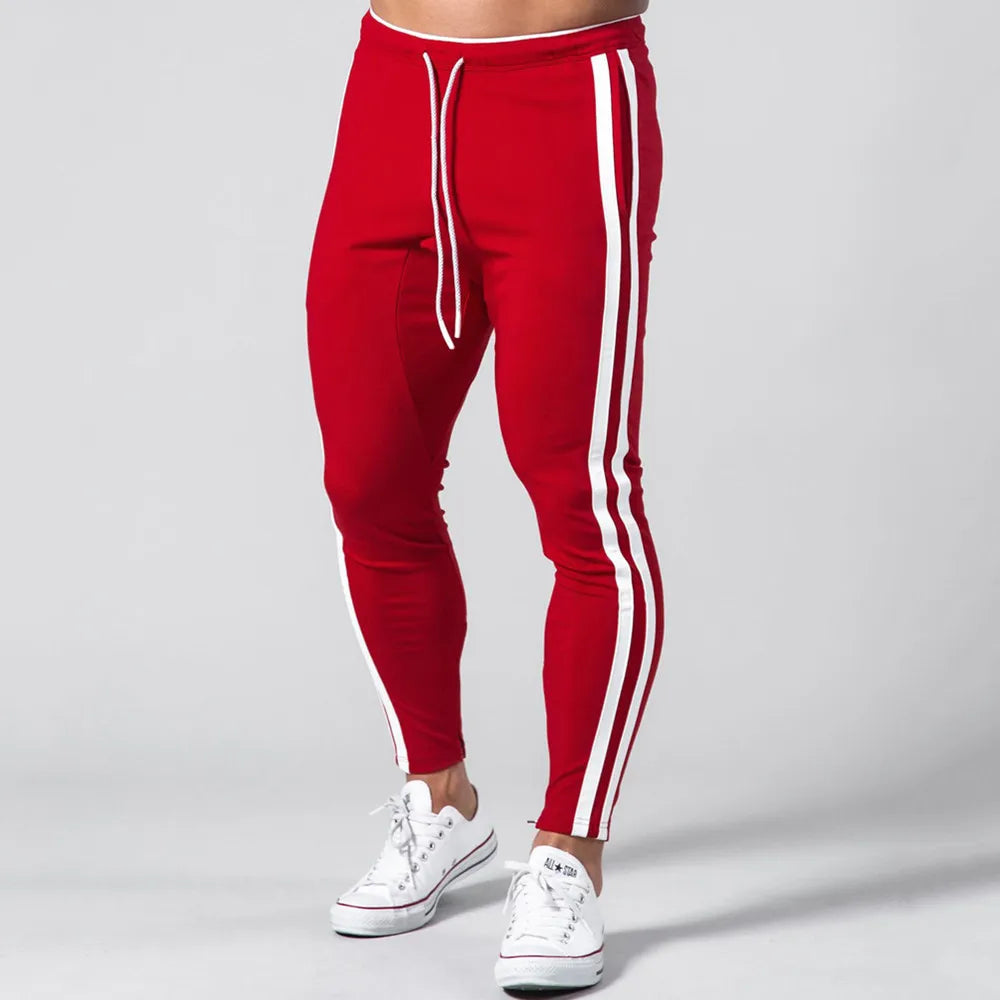 Men’s Skinny Jogger Sweatpants – Cotton Fitness Track Pants for Running & Training