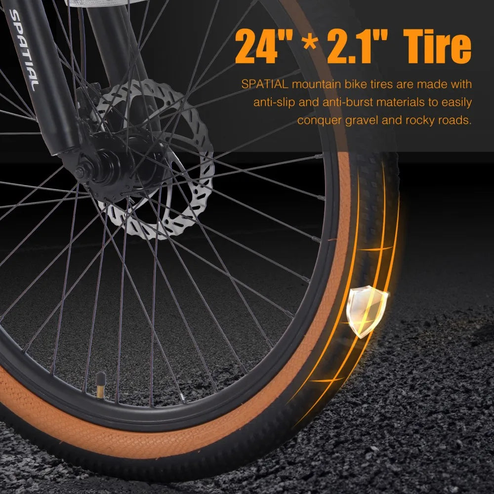 24-Inch Mountain Bike with 21-Speed & Dual Disc Brakes – Durable Hardtail for Teens & Adults