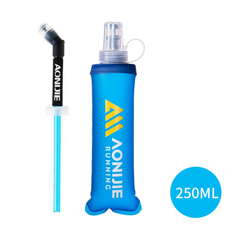 AONIJIE SD30 Soft Water Flasks – 2-Pack (250ml & 500ml), Collapsible TPU Bottles, BPA-Free for Running & Hydration Packs