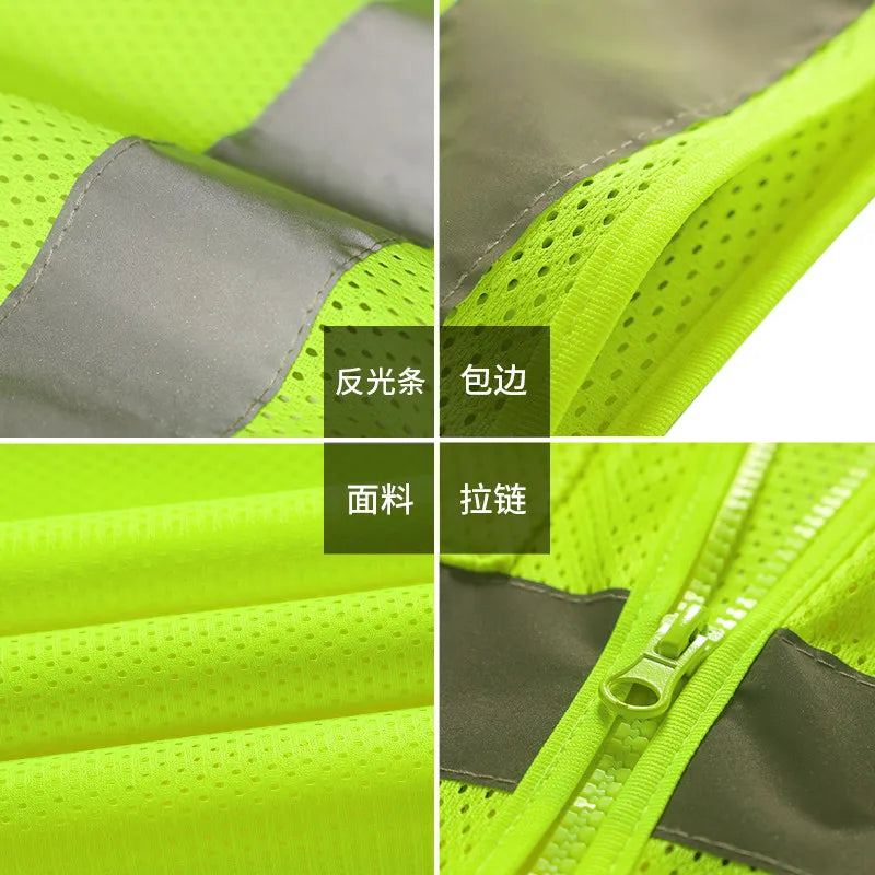 Reflective Safety Vest with Breathable Mesh – Ideal for Night Driving, Camping & Outdoor Activities