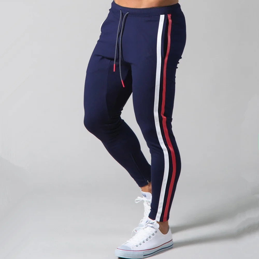 Men’s Skinny Jogger Sweatpants – Cotton Fitness Track Pants for Running & Training