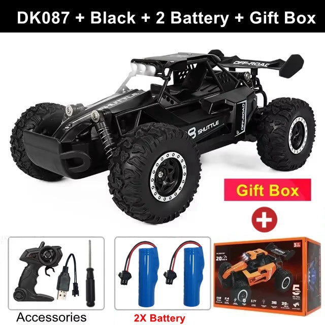 1:16 Remote Control Drift Racing Car – 2.4G Off-Road High-Speed Alloy RC Truck with LED Lights, Climbing Vehicle Toy for Kids