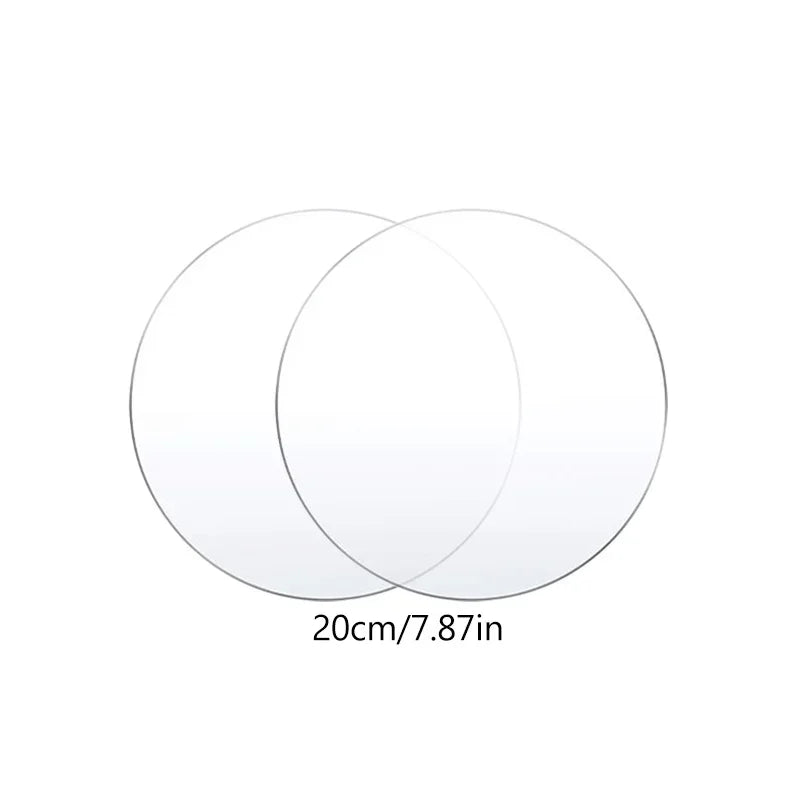 4/6/8/10inch Acrylic Round Cake Disc 2pcs Cake Board Reusable Happy Birthday Cake Base Plate DIY Cakes Tools