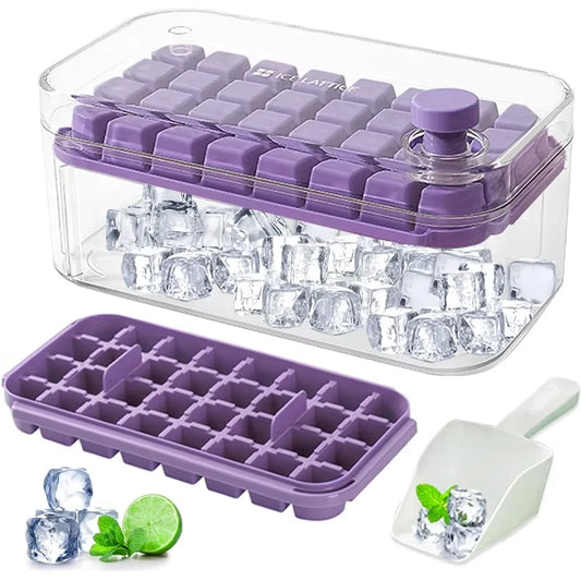 One-Touch Ice Tray with Lid – Easy-Release, Large Capacity & Food-Grade Safe
