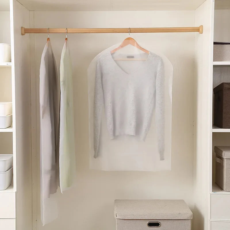 Transparent Garment Dust Cover Bag – Hanging Wardrobe Organizer for Suits, Dresses, Coats & Clothes