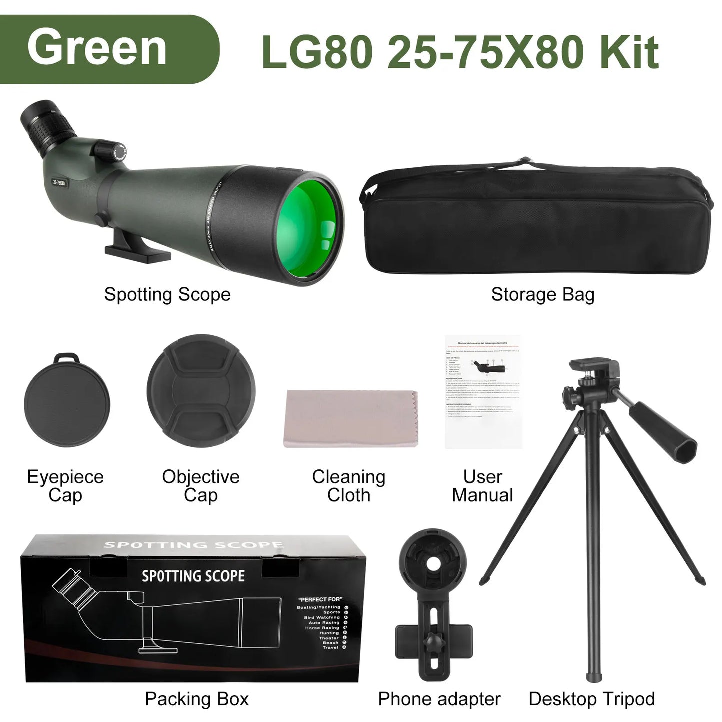 See Farther, Clearer: High-Powered Zoom Spotting Scope with Tripod & Phone Adapter