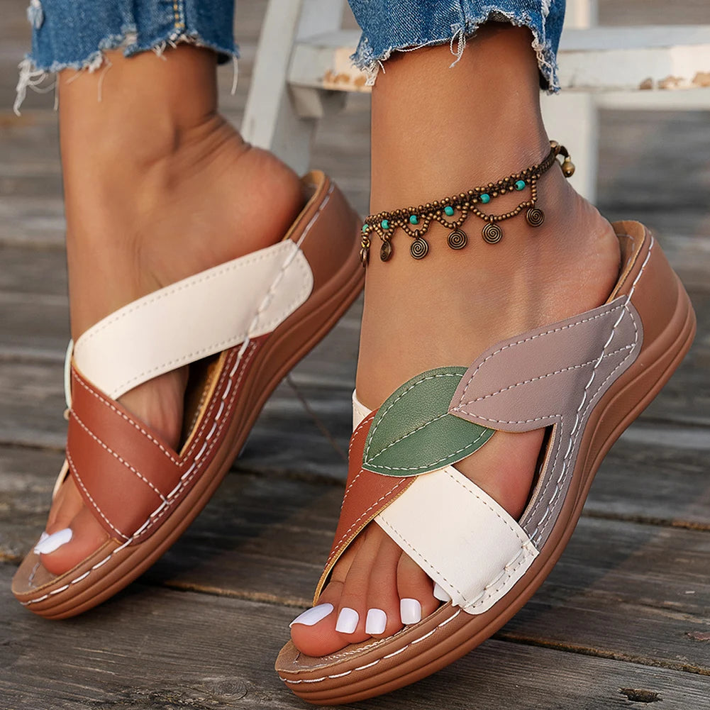 Walk Tall This Summer — Chic Comfort in Every Step with These Cross-Strap Wedge Sandals