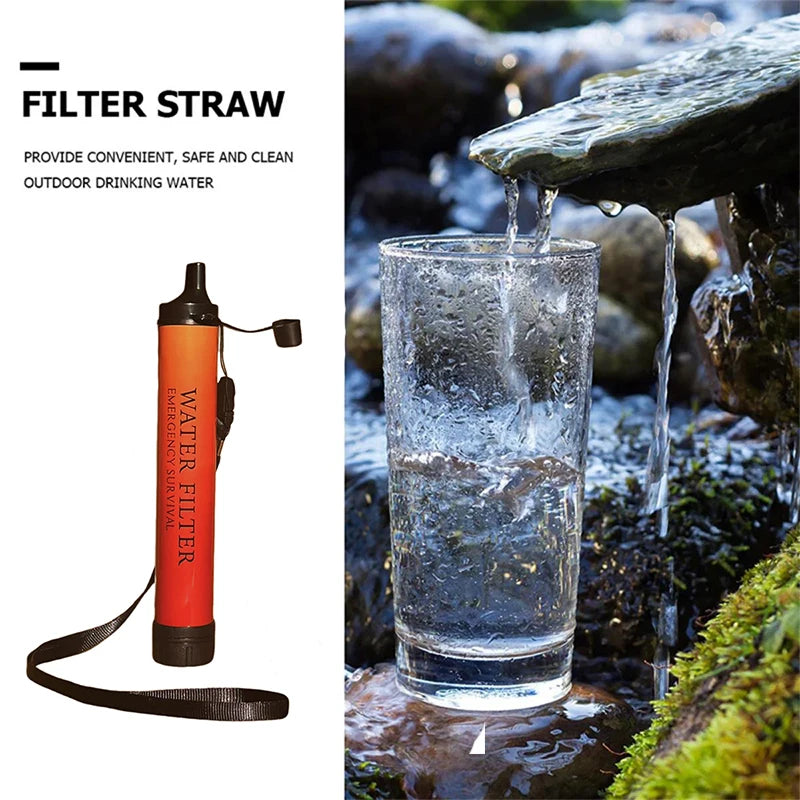 Outdoor Camping Water Purifier Filter – Emergency Survival Filtration System for Rivers, Lakes & Creeks