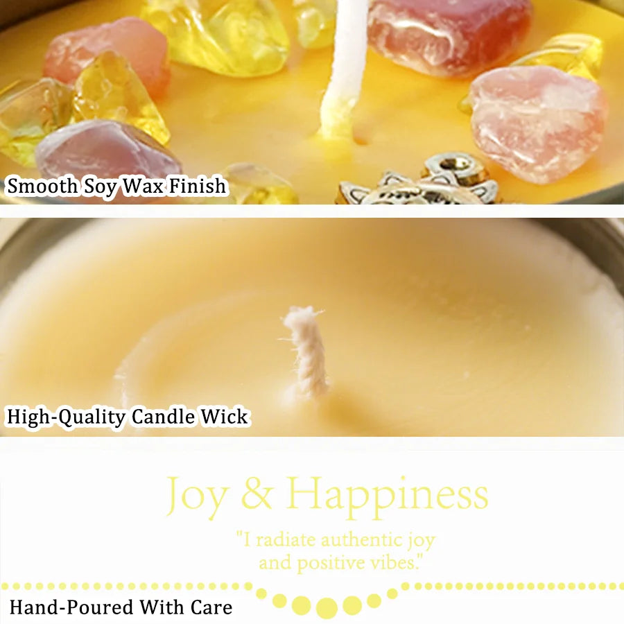 đŻď¸ Crystal Ritual Candle â Joy & Happiness | 3oz