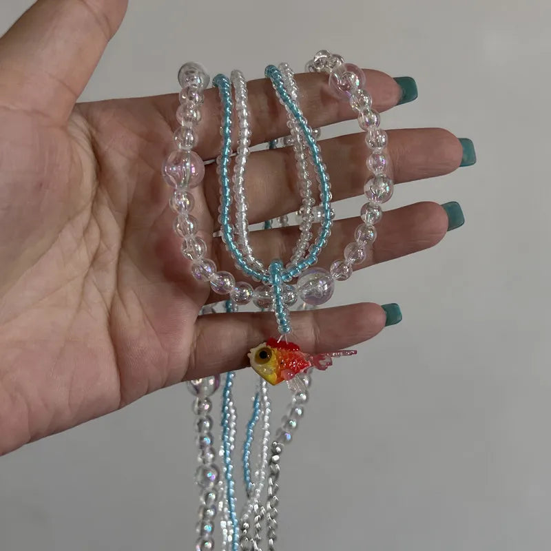 Boho Y2K Star & Heart Tassel Choker – Colorful Kpop-Inspired Pendant Necklace for Women