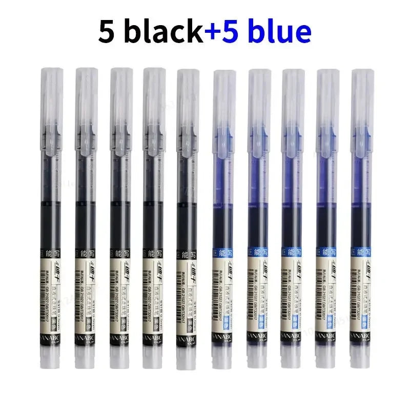 10-Piece Set of Smooth Needle-Tip Gel Pens – Vibrant, Precise, & Perfect for School or Office
