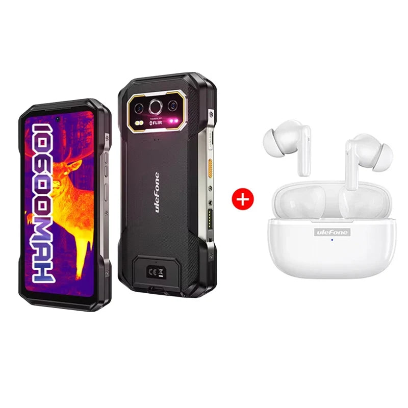 Ulefone Armor 27T Pro 24GB+256GB 5G Thermal lmaging By FLIR Rugged 10600mAh 6.78'' Display 64MP Night Vision 33W NFC Android 14