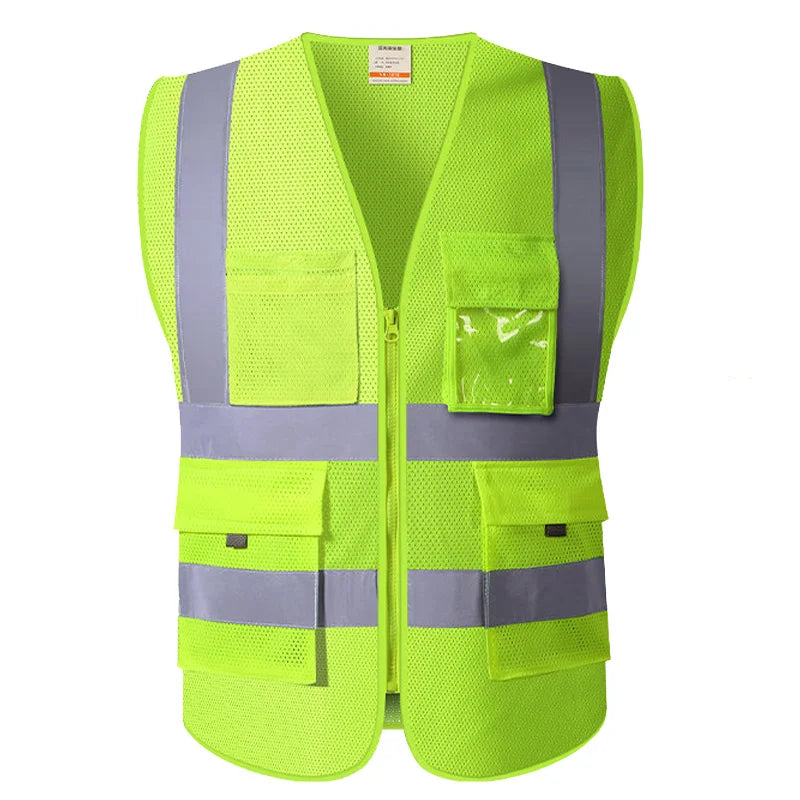 Reflective Safety Vest with Breathable Mesh – Ideal for Night Driving, Camping & Outdoor Activities