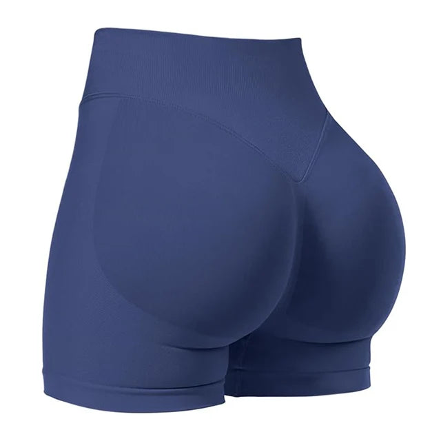 4.5" Seamless Gym Shorts – High-Stretch Scrunch Booty Yoga & Biker Shorts with Ribbed Waistband