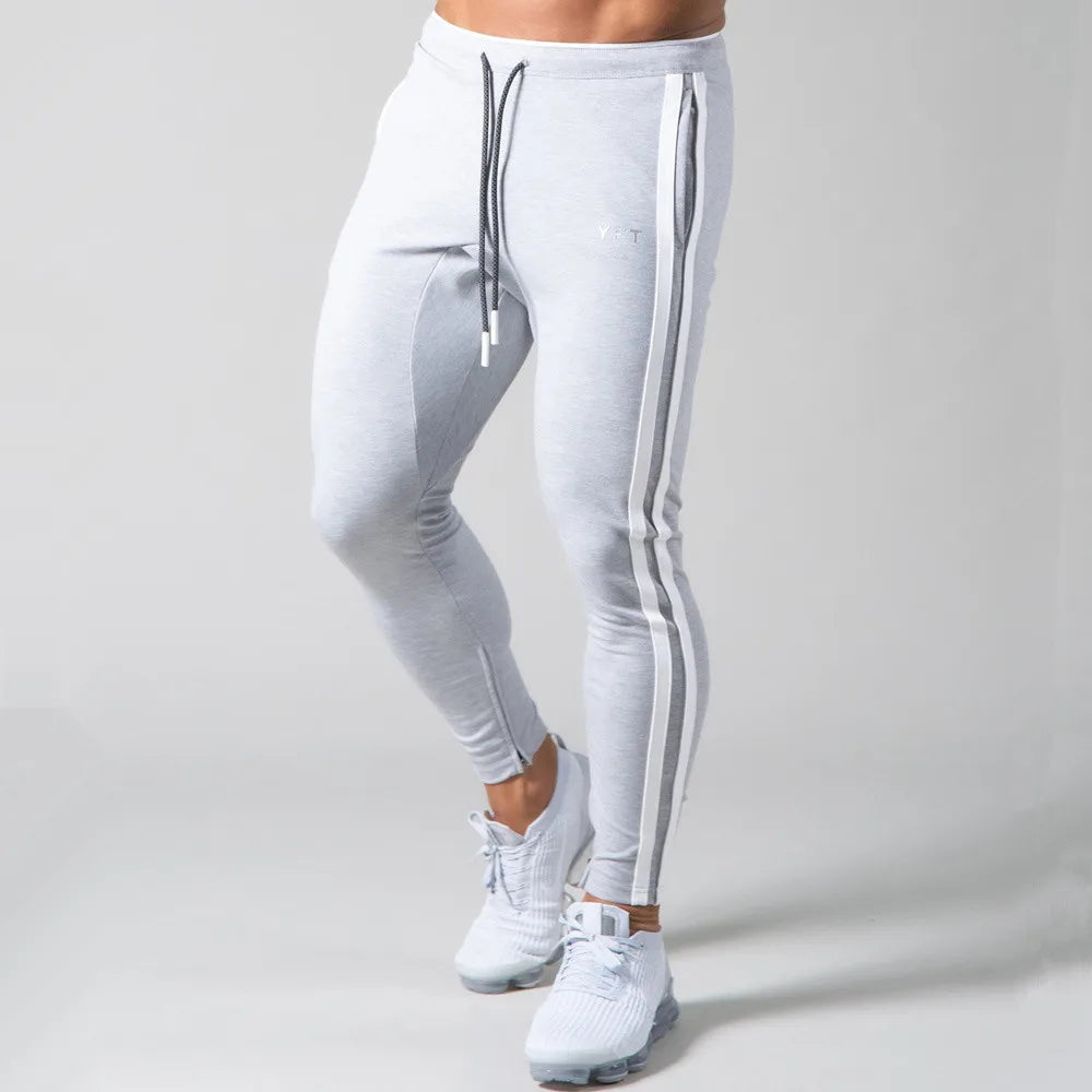 Men’s Skinny Jogger Sweatpants – Cotton Fitness Track Pants for Running & Training