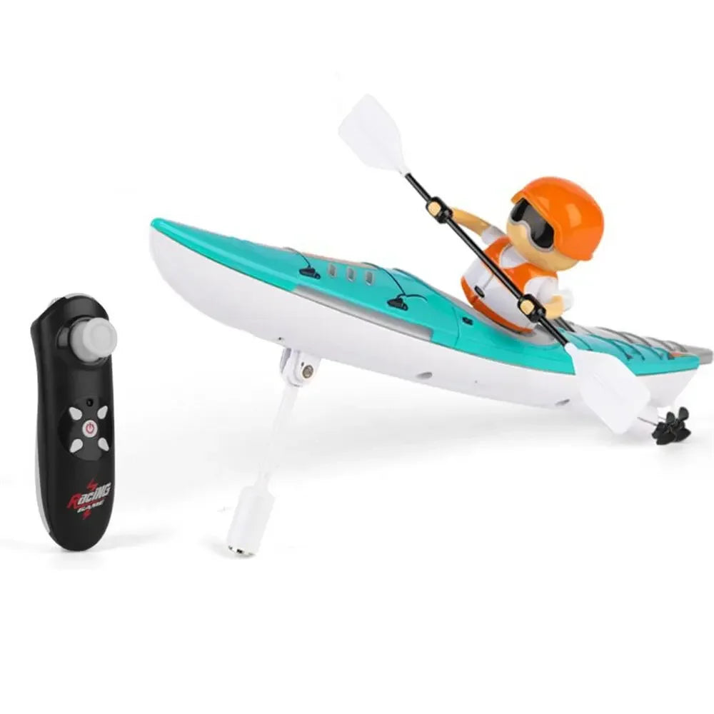 RC Kayak Racing Boat – Remote Control Water Battle Speedboat Toy for Kids, Outdoor Paddling Game Gift for Boys & Girls