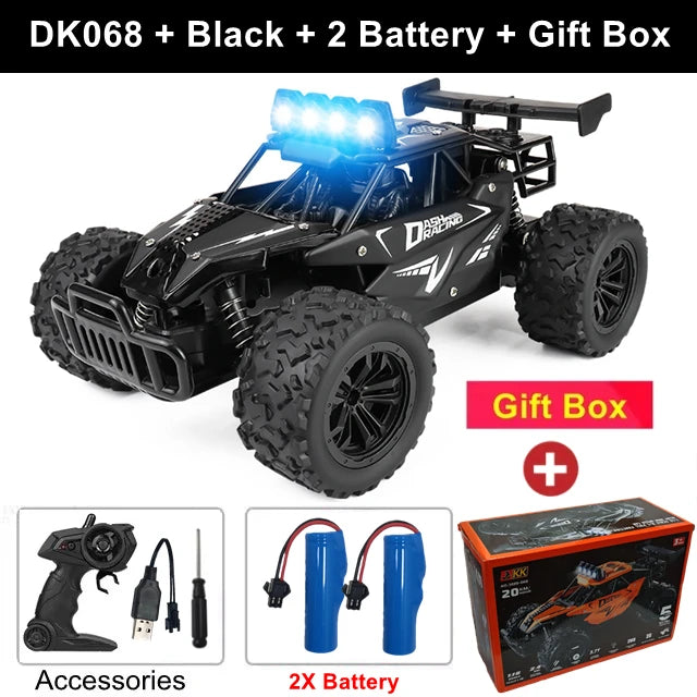 1:16 Remote Control Drift Racing Car – 2.4G Off-Road High-Speed Alloy RC Truck with LED Lights, Climbing Vehicle Toy for Kids