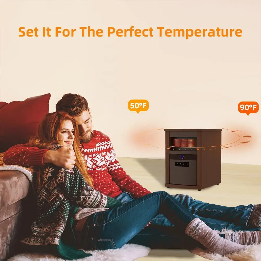 Electric Infrared Quartz Cabinet Heater – Portable Indoor Space Heater with Overheat Safety Protection for Home Use