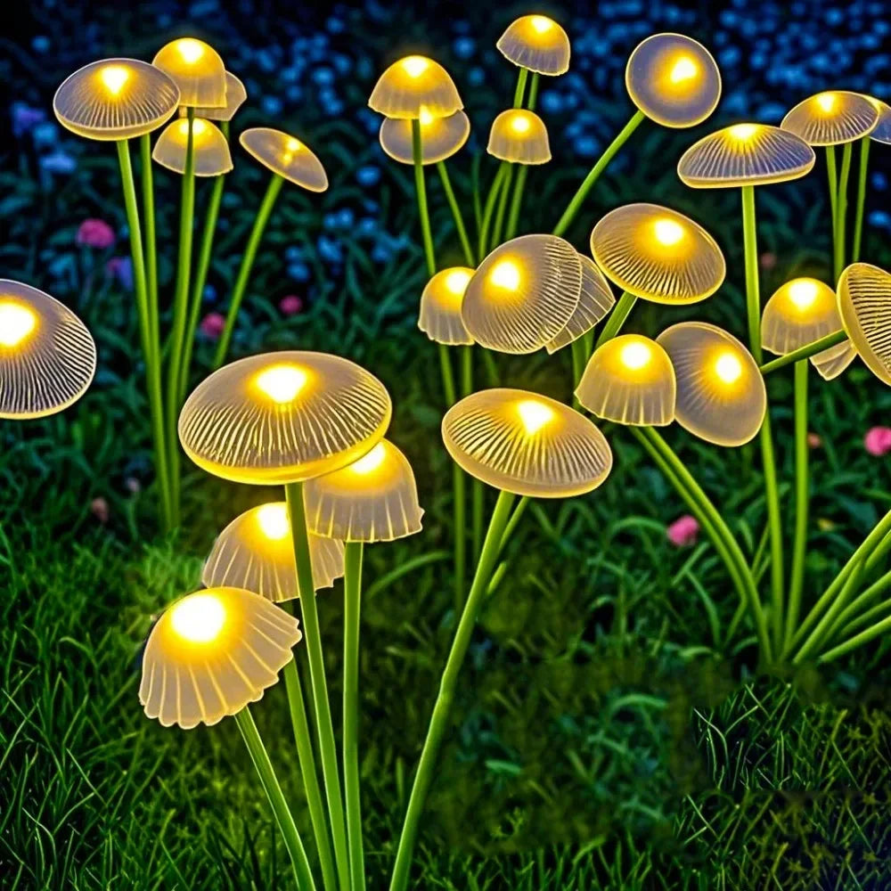 Solar Jellyfish Mushroom Lights – 6 LED Garden Decor Lights for Lawn, Pathway & Outdoor Ambience