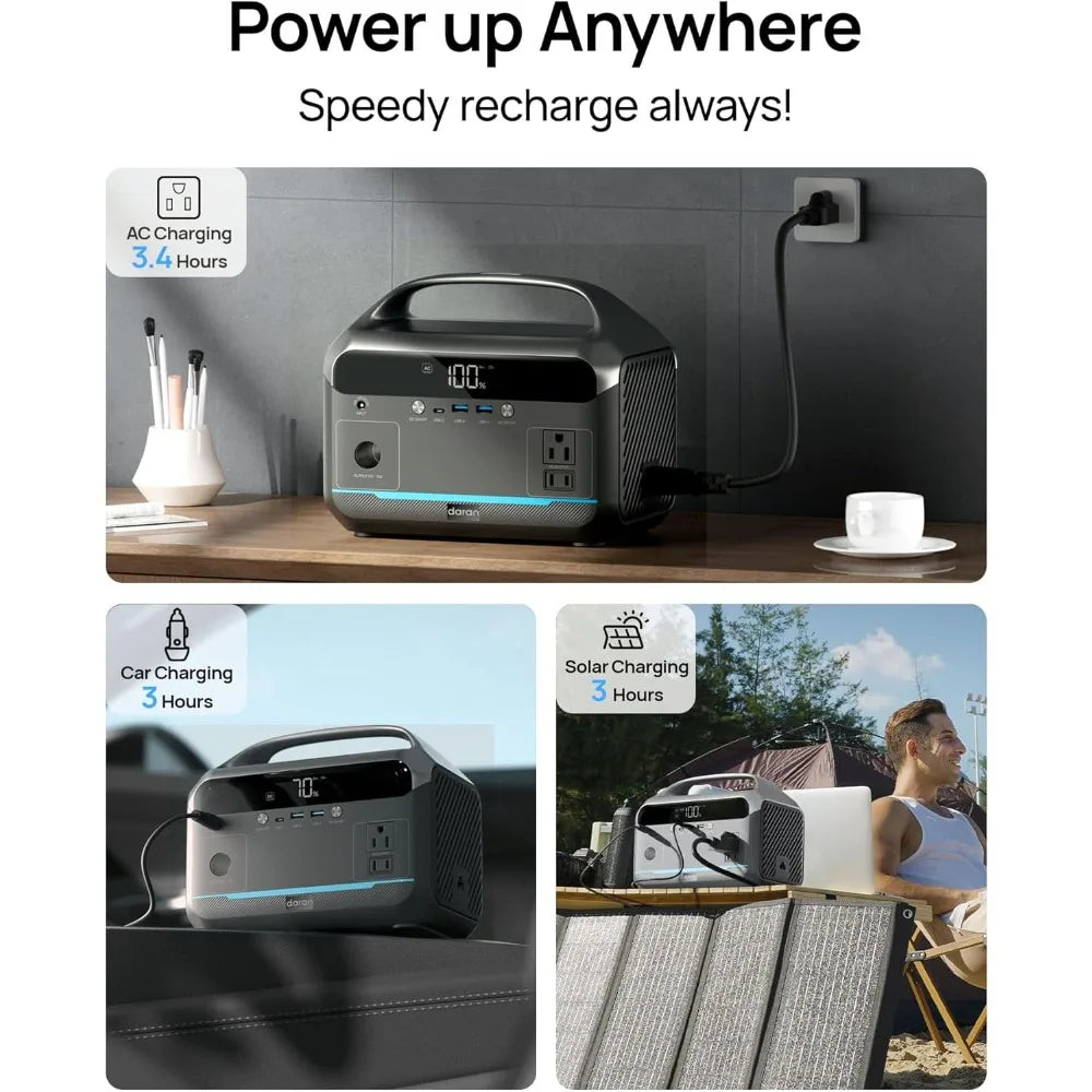 🔋 Portable Power Station 300W (600W Surge), 288Wh | 90,000mAh