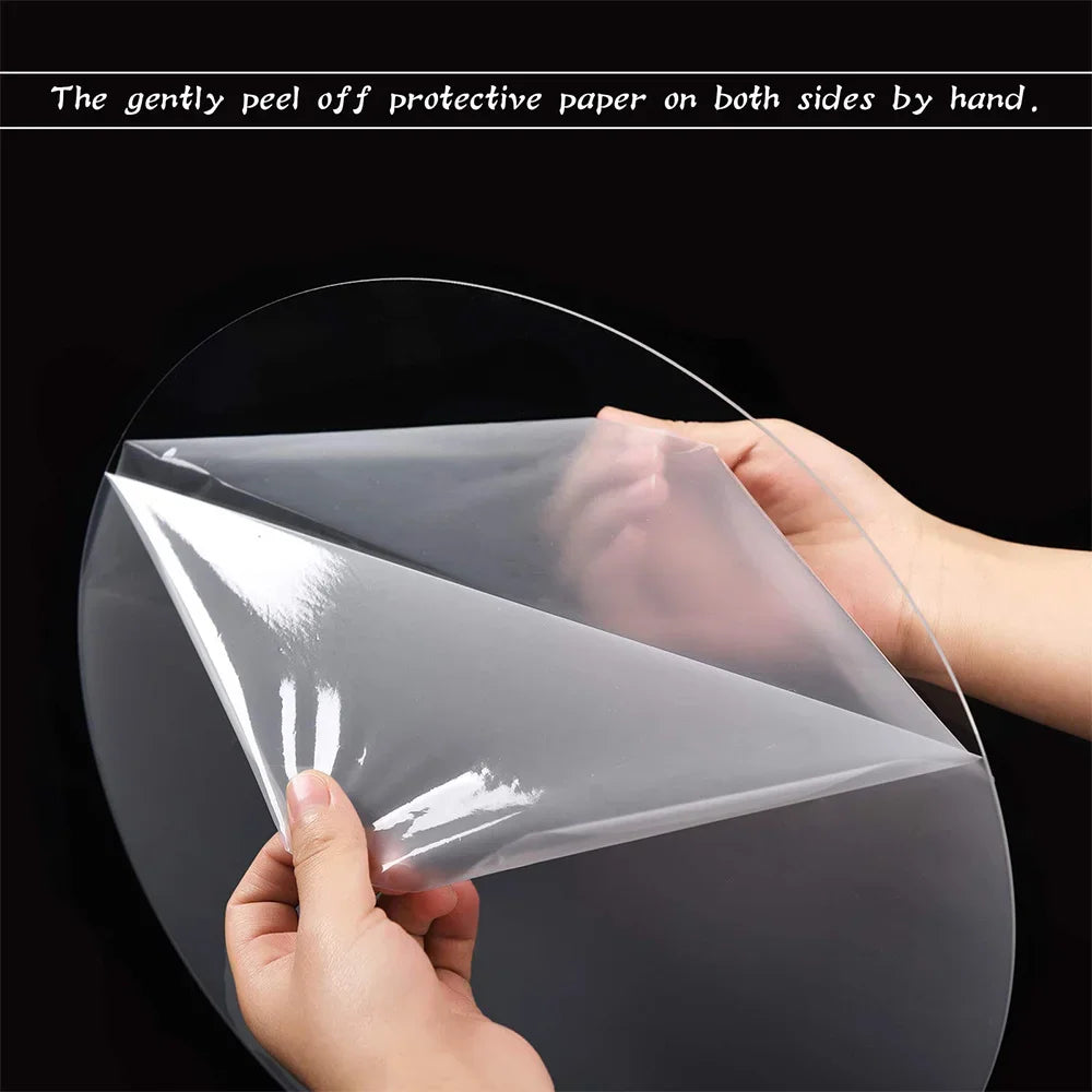 4/6/8/10inch Acrylic Round Cake Disc 2pcs Cake Board Reusable Happy Birthday Cake Base Plate DIY Cakes Tools