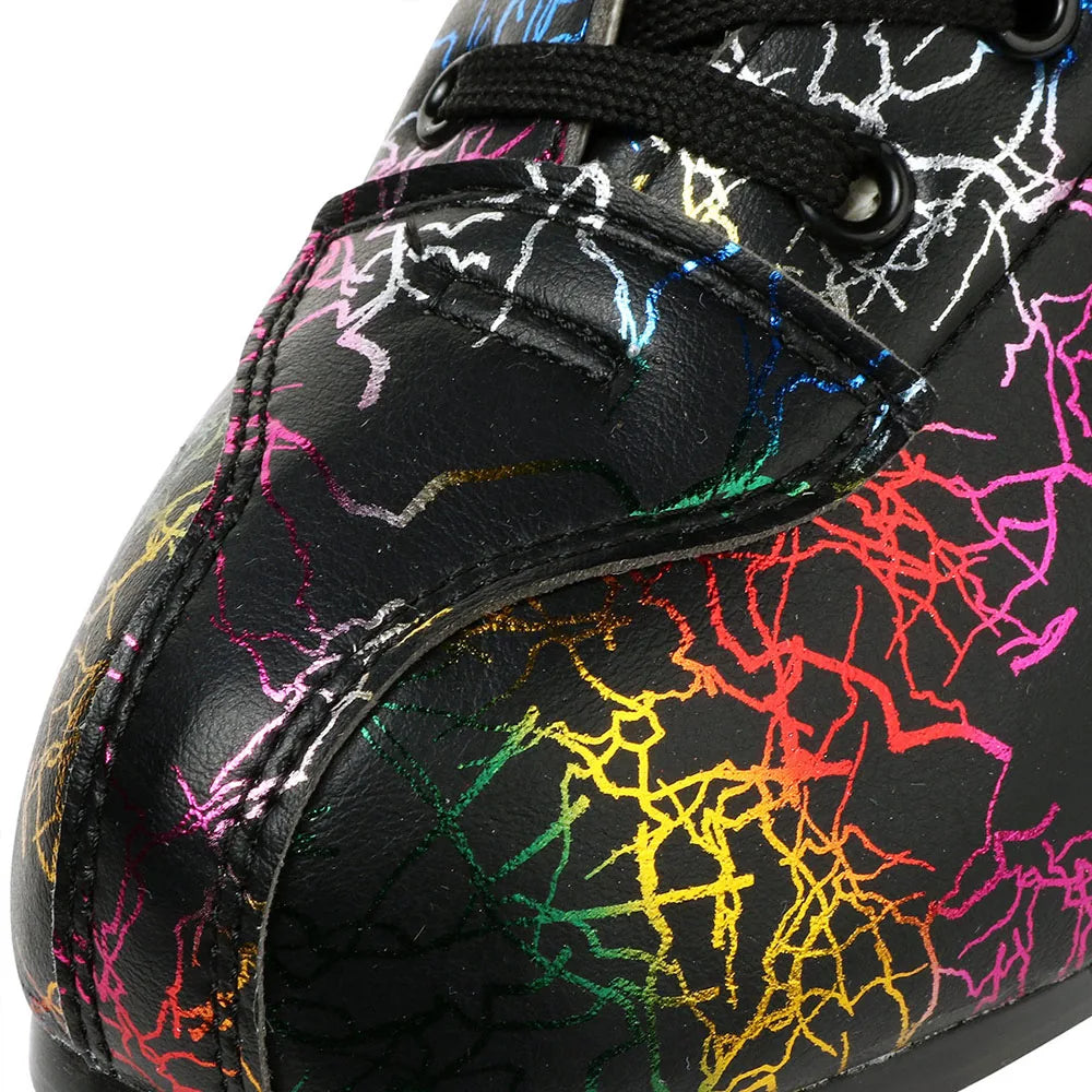 š¼ Zebra Print High-Top Quad Roller Skates ā Flash Wheel Skating Shoes for Adults & Teens